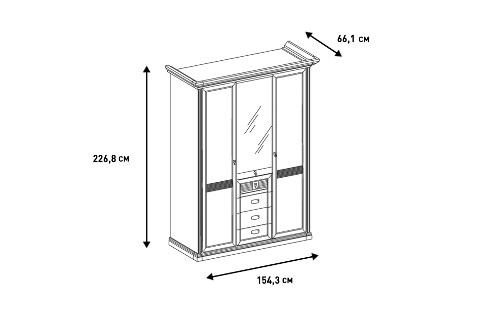 Комбинированные шкафы - изображение №5 "Шкаф комбинированный Изотта"  на www.Angstrem-mebel.ru