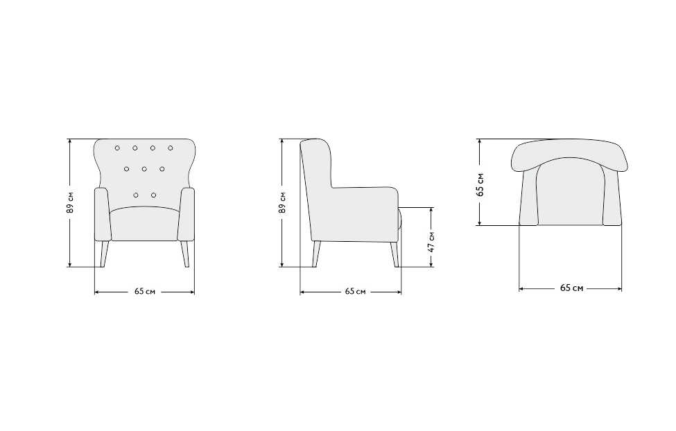 Мягкие кресла - изображение №4 "Кресло Ханс, Д6"  на www.Angstrem-mebel.ru