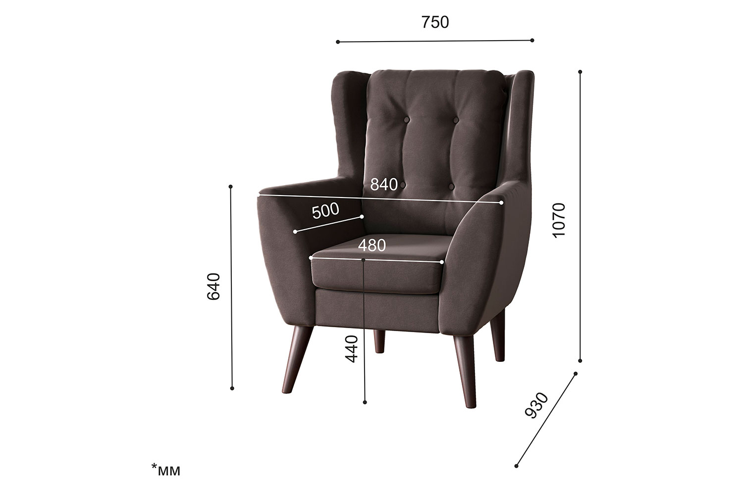 Мягкие кресла - изображение №10 "Кресло Ладога, Д3"  на www.Angstrem-mebel.ru